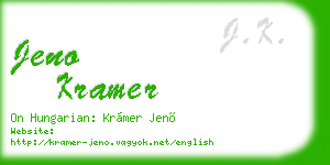 jeno kramer business card